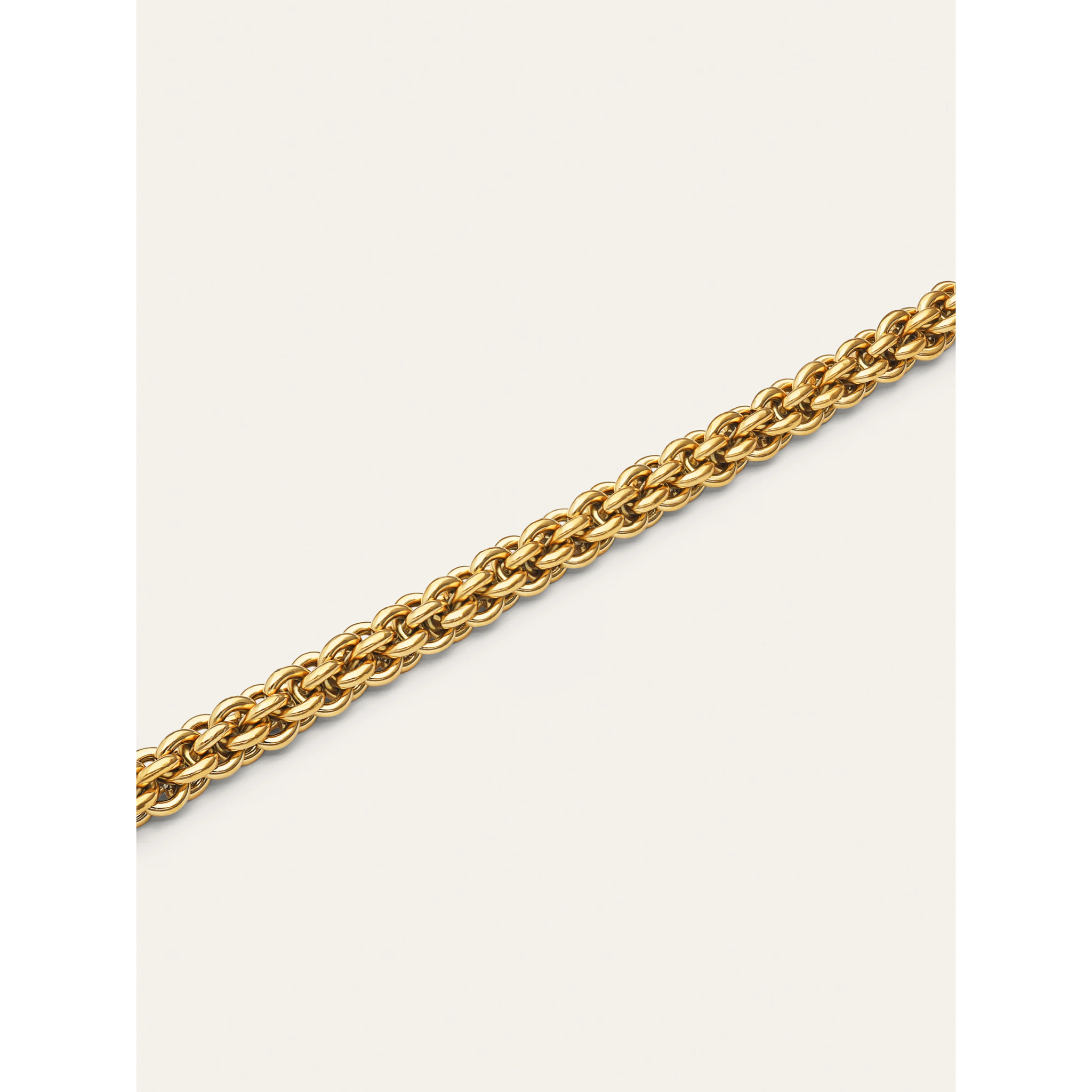 Pulsera Big Rope Acero Baño Oro