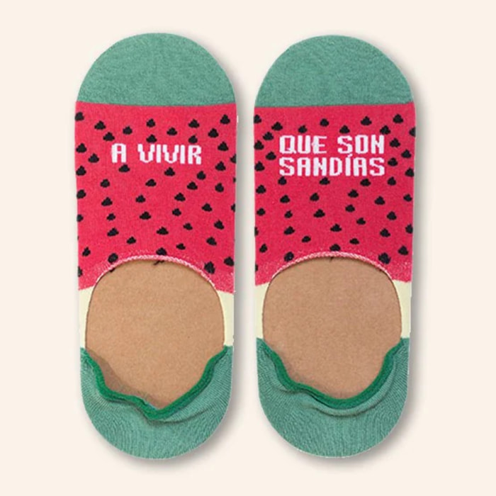 Calcetines invisibles "A vivir que son sandías"