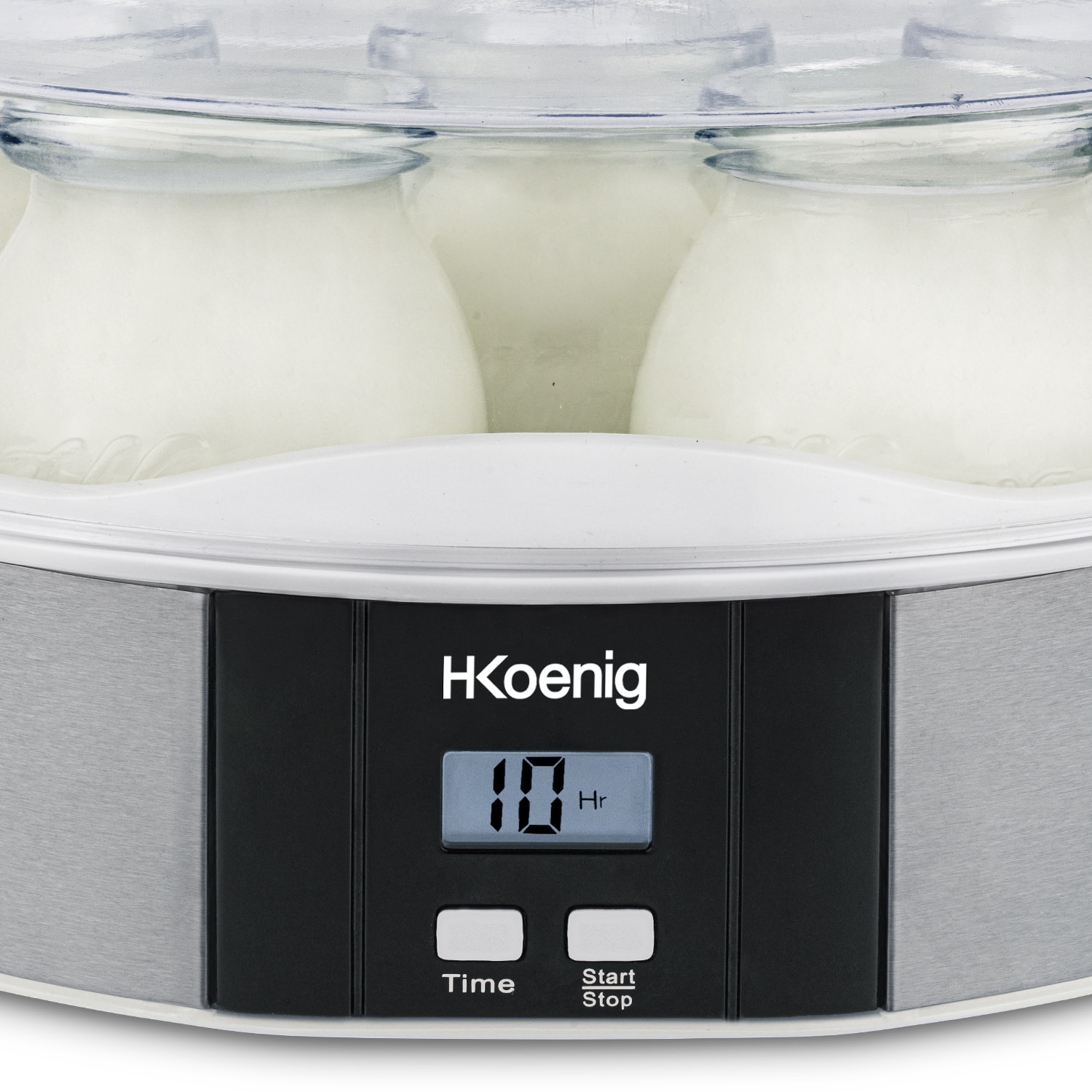 Yogurtera ELY70 H.Koenig 7 Envases, Pantalla LCD, 15 Horas de Preparacion, 15W