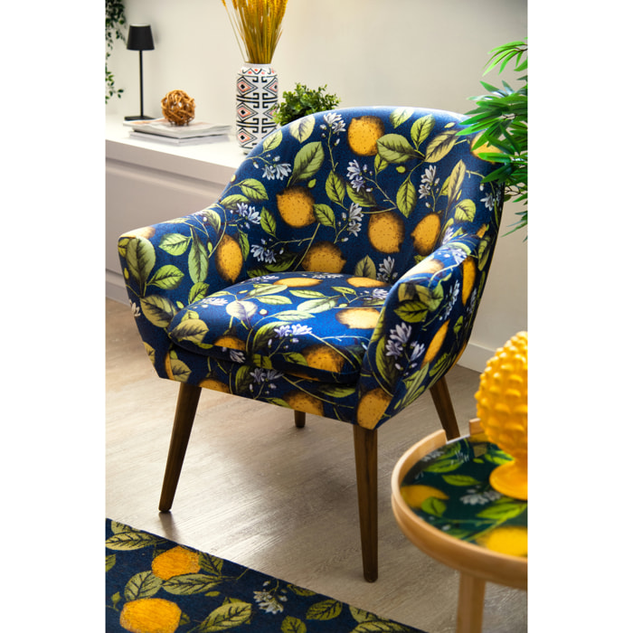 Poltrona Excelsa Boboli in poliestere e multistrato 70,5x65x83 cm multicolore