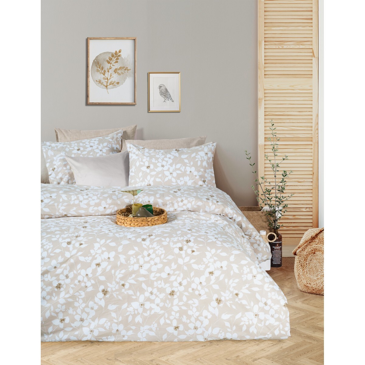 Parure housse de couette et taie(s) oreiller 100% Coton