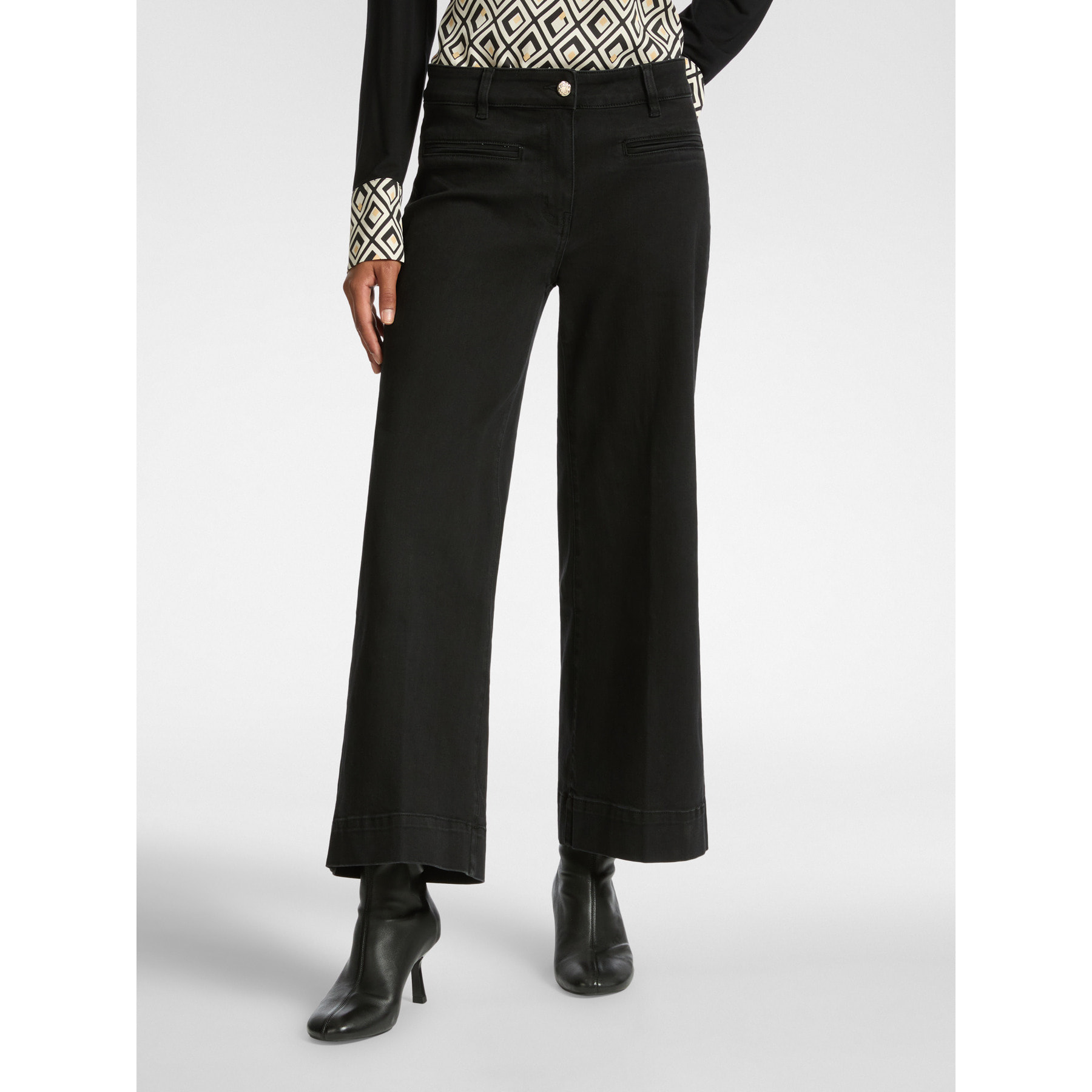 Elena Mirò - Jeans de 5 bolsillos marinero, "Mary" - Negro