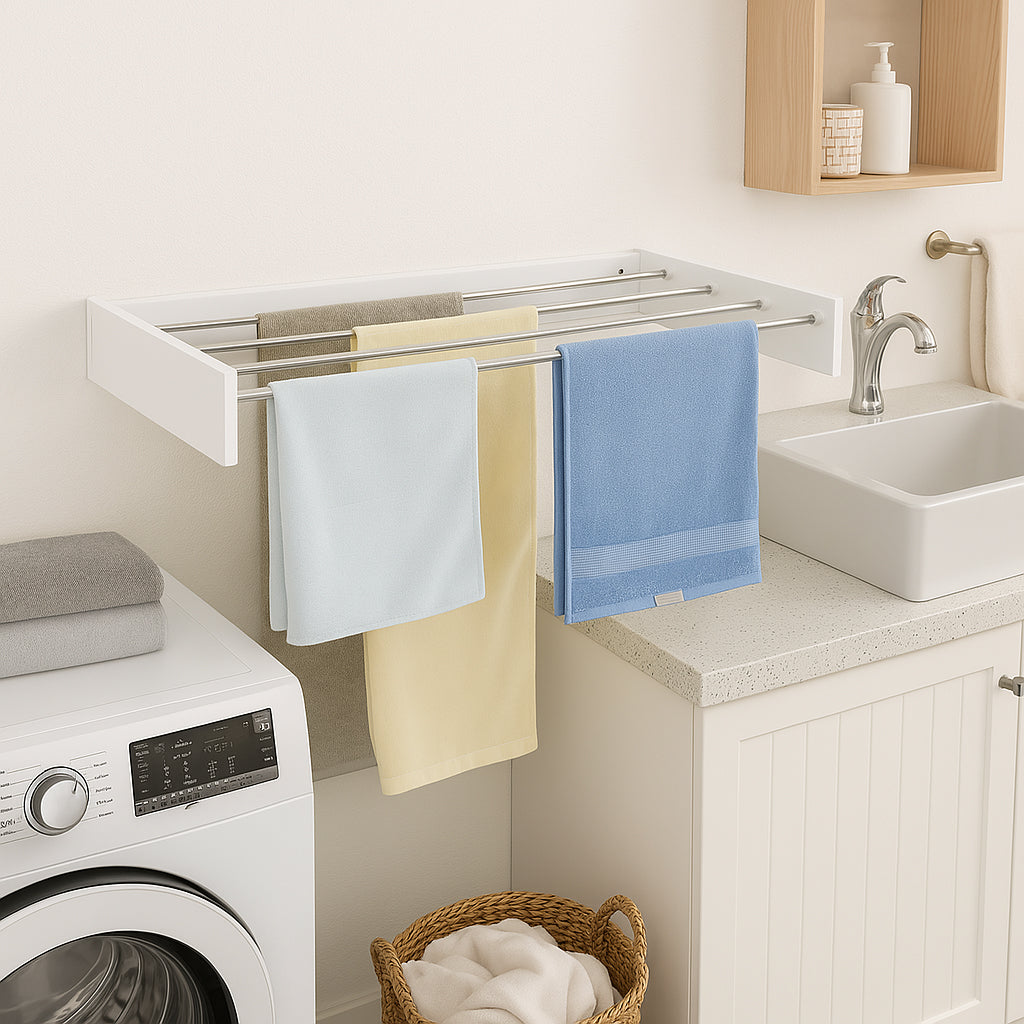 Séchoir à linge mural COBRA blanc 100cm