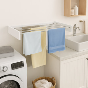 Séchoir à linge mural COBRA blanc 100cm