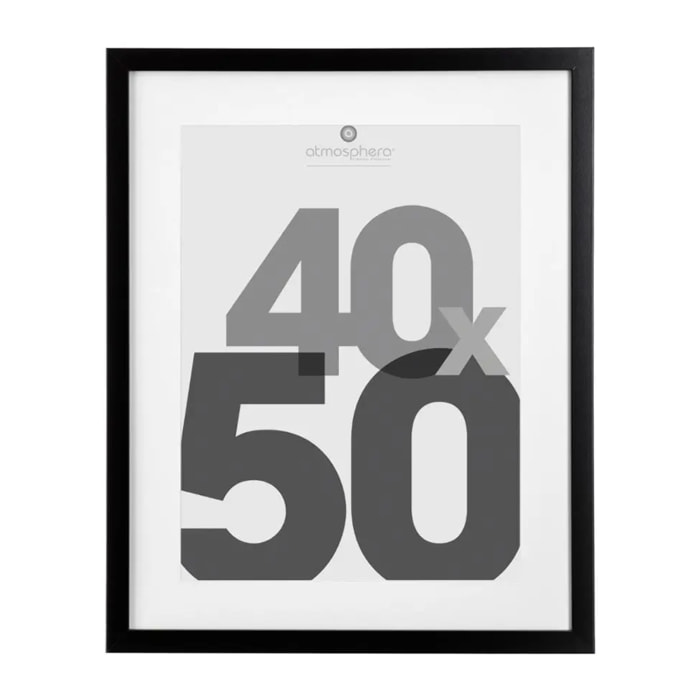 Cadre photo bois "Eva" noir 40x50cm