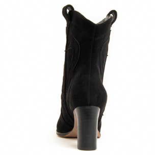 Botín De Tacón - Negro - Altura: 7 Cm