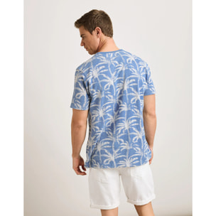 Camiseta Manga Corta Azul - Lagoa