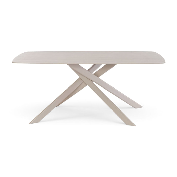 Tavolo SAINT FLORENT in ceramica finitura travertino 180x90x76 cm