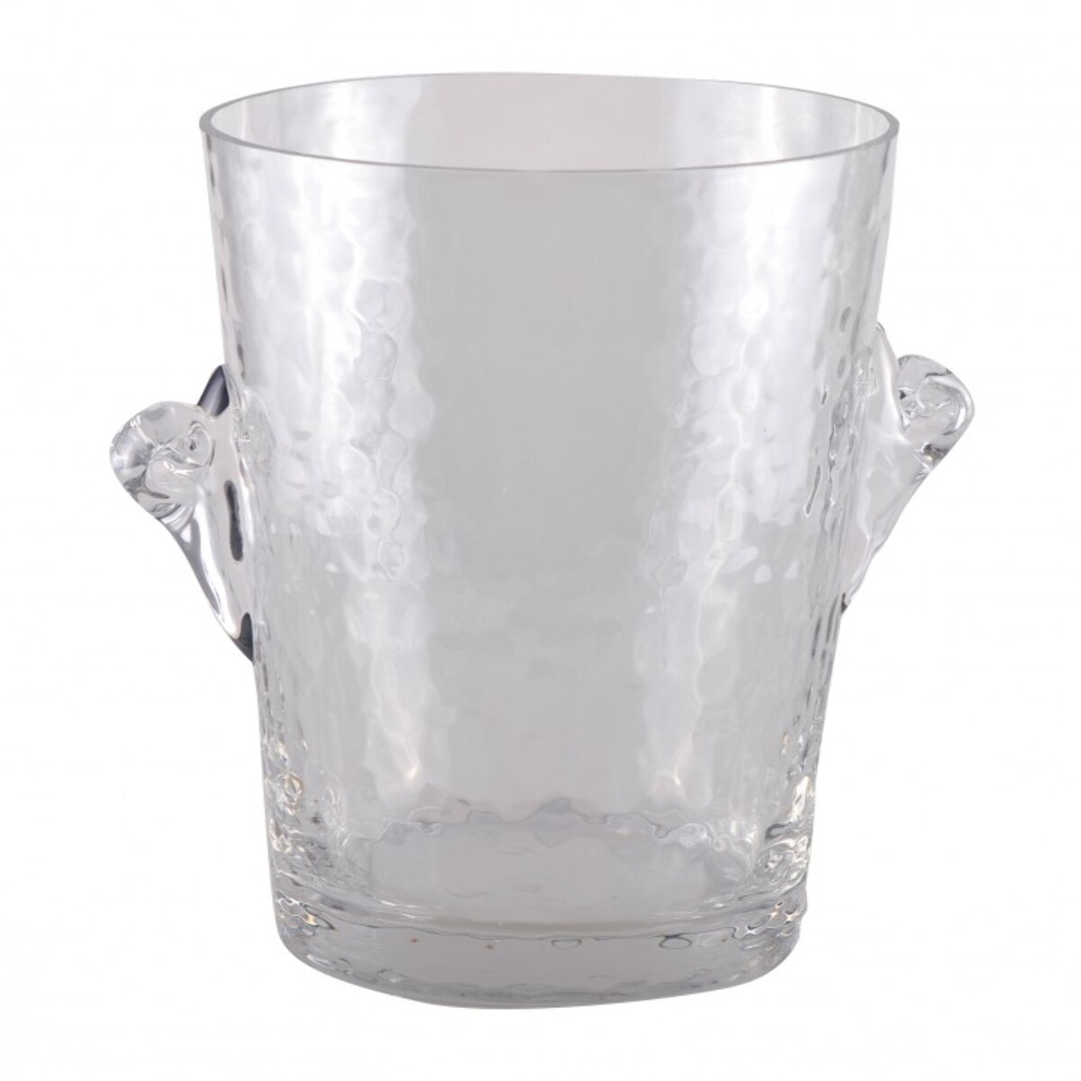 Seau à champagne verre martelé fumé