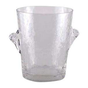 Seau à champagne verre martelé fumé