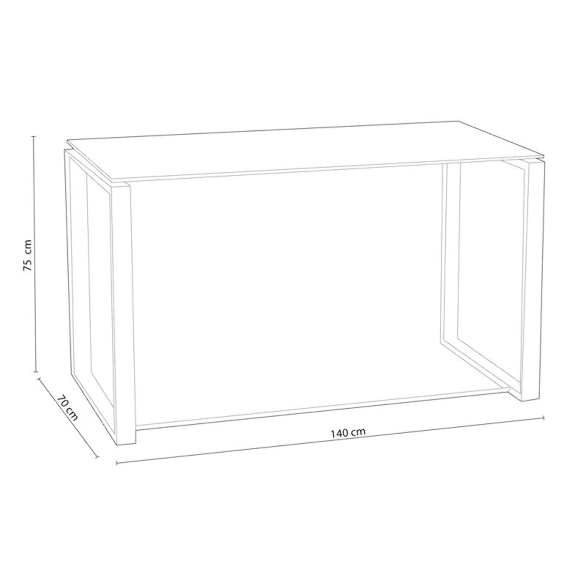 Mesa de escritorio Office Metal cromado