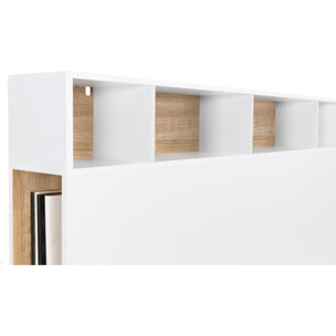 Tête de lit Léo blanche avec rangements 145cm