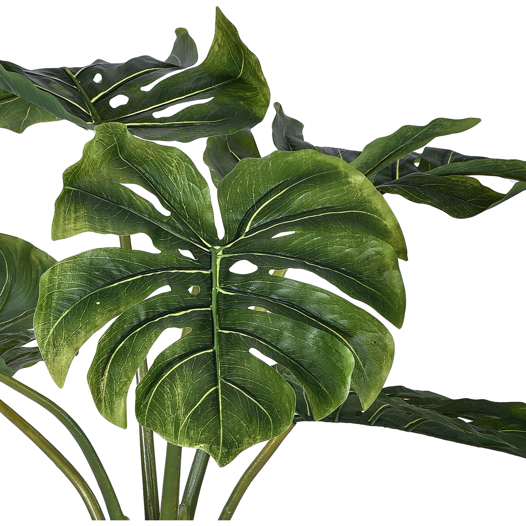 Monstera Con Vaso. Altezza 110 Cm - Pezzi 1 - 25X110X15cm - Colore: Verde - Bianchi Dino - Piante Artificiali