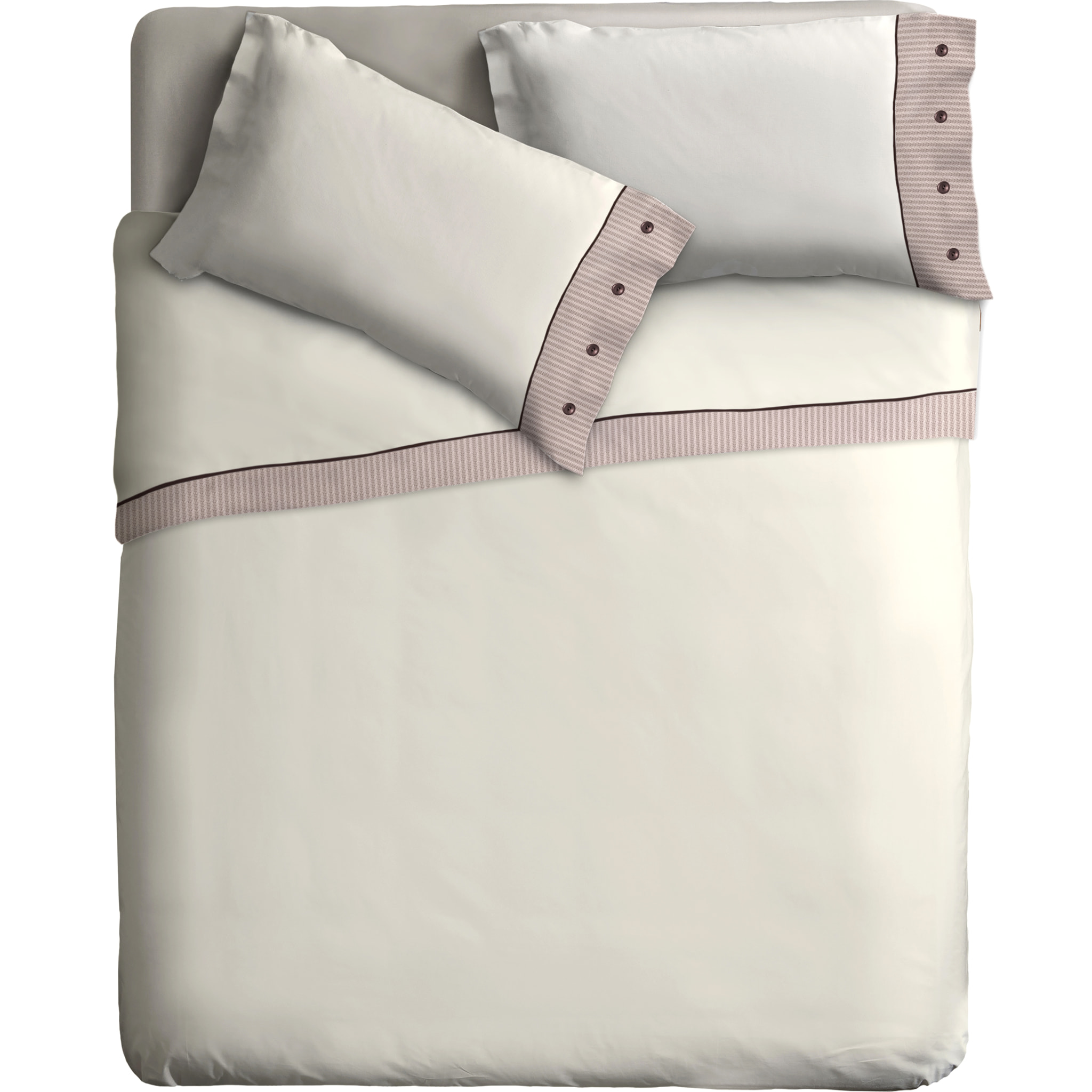 Completo letto Naturale IPERSAN Puro Cotone Rigato