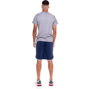 Camiseta hombre efecto desteñido palmera playa