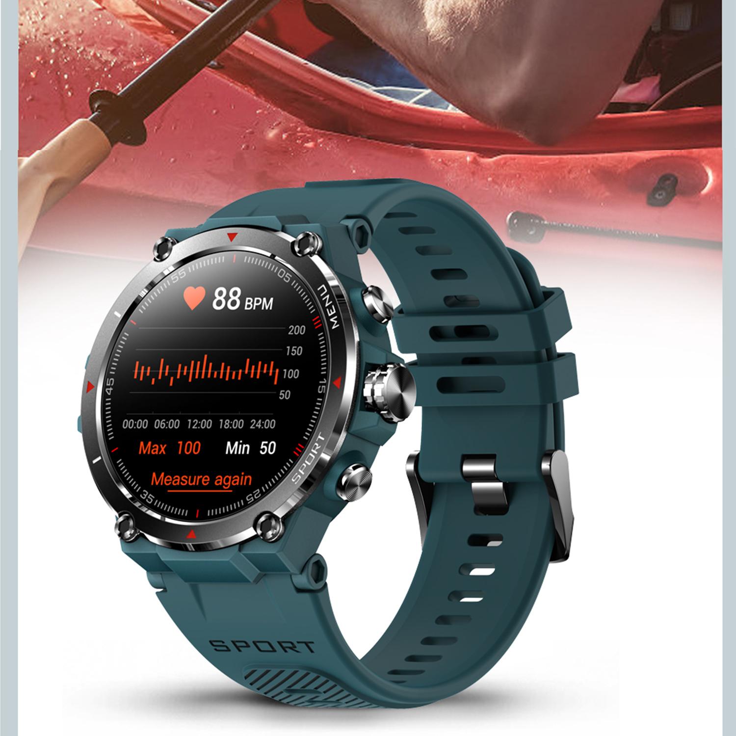 Smartwatch HM03 di grado militare, con GPS a triplo posizionamento. Monitoraggio cardiaco e O2. Notifiche dell'app.