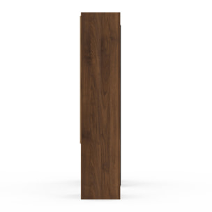 Dressing Justine extensible 120-180cm effet noyer double colonne