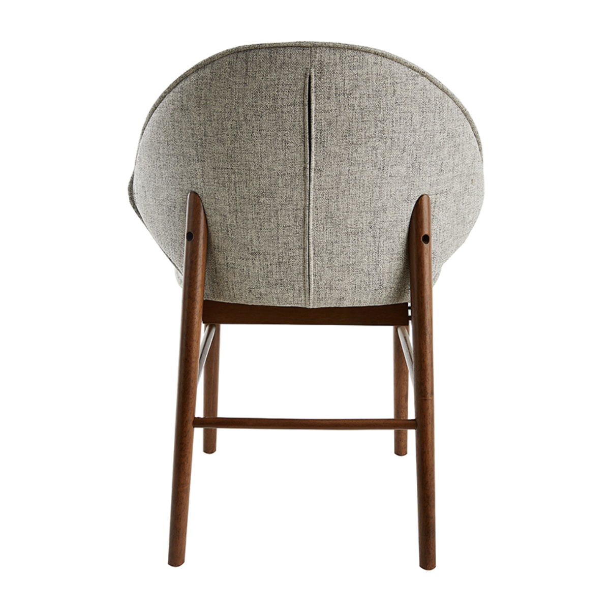 Chaises vintage en tissu gris clair et bois foncé (lot de 2) SPIKE