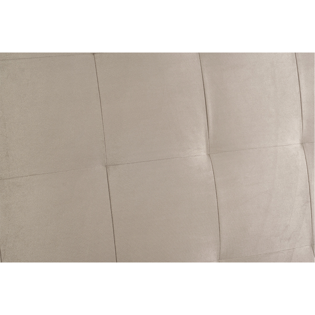 Tête de lit capitonnée en tissu velours taupe L140 cm HALCIONA