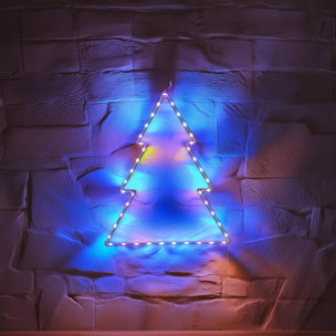 iluminación navideña árbol con 41 luces led rgb con controlador 48x0,6x60cm