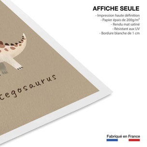 Affiche enfant stegosaurus  Affiche seule