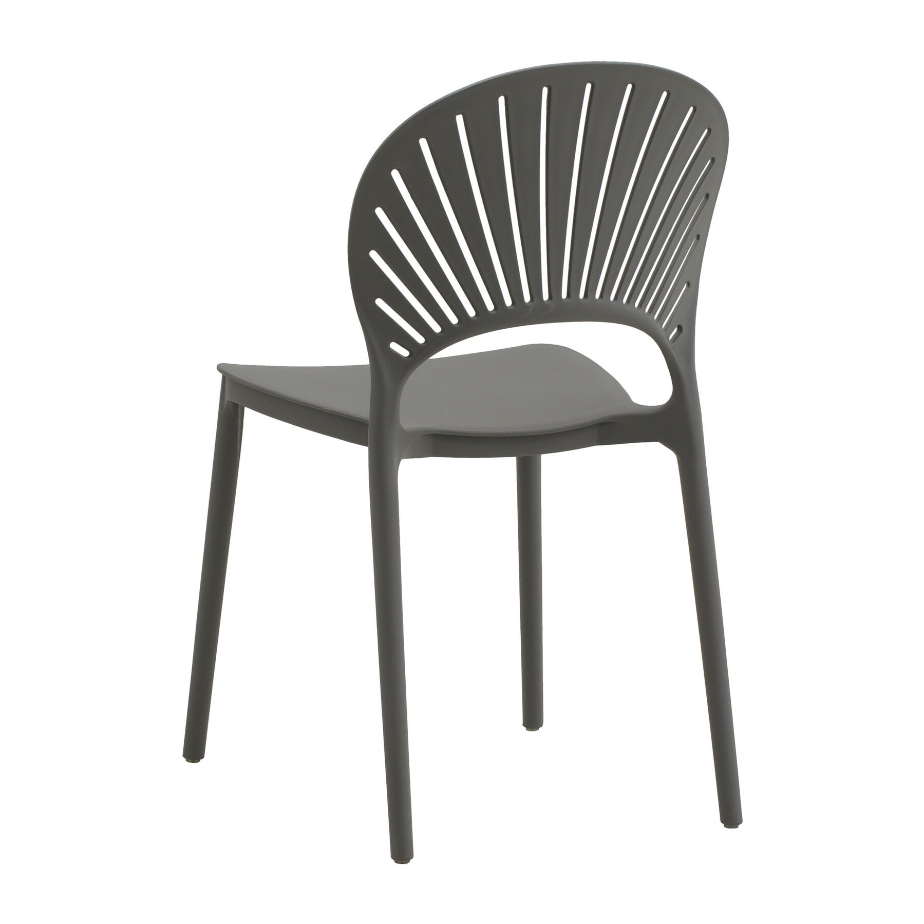 Set di 4 sedie GIBILTERRA in polipropilene grigio, impilabili