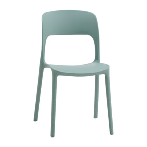 set 2 sedie impilabili in polipropilene verdi