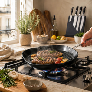 Grill 28 cm en fonte légère