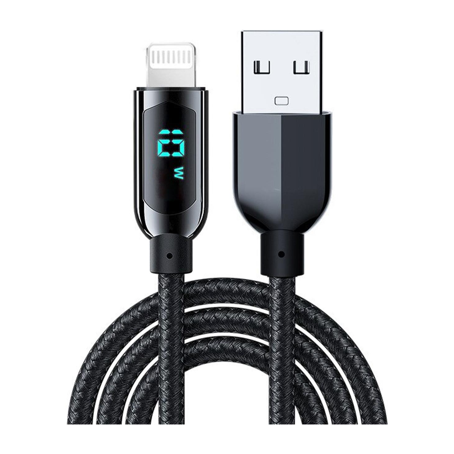 Cavo da USB AM a Lightning, display digitale, 1,2 metri.