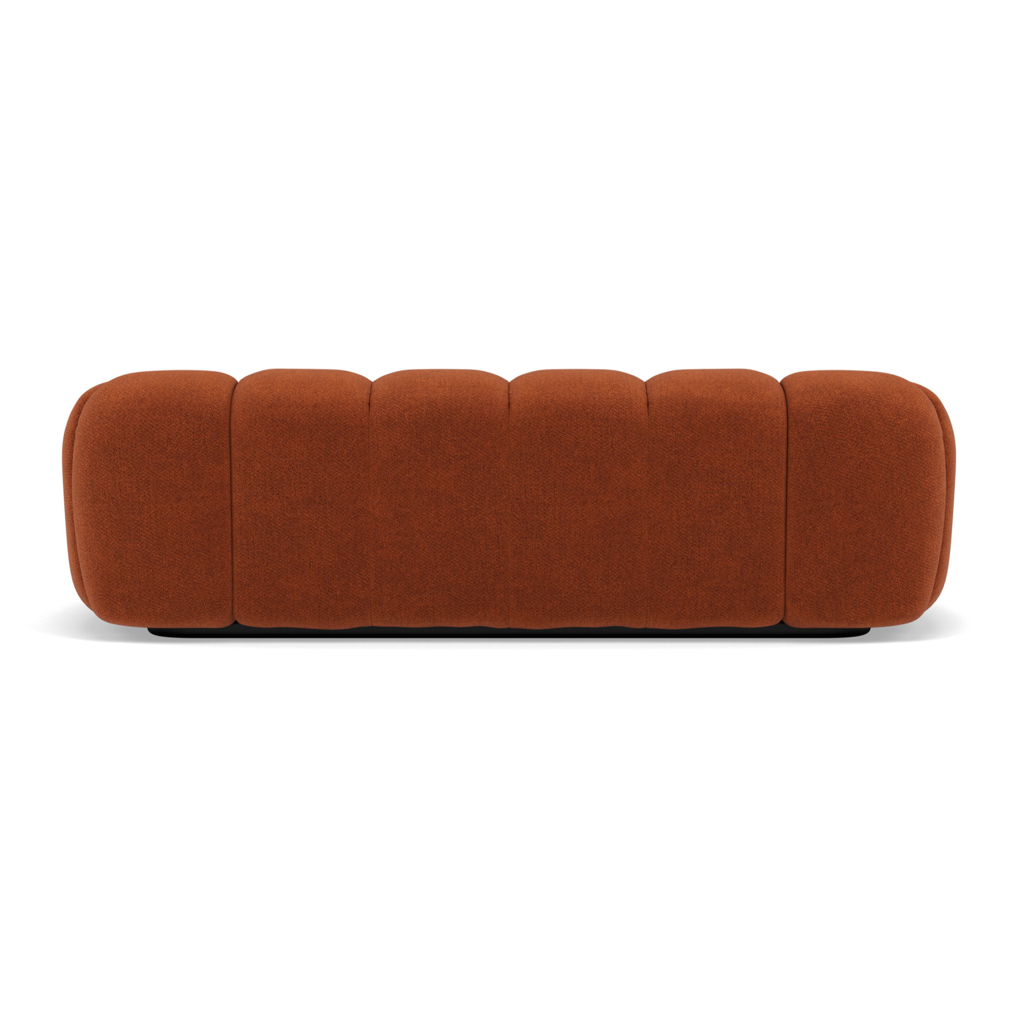 Ava - canapé 3 places bubble en velours texturé - Terracotta