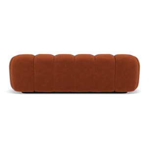 Ava - canapé 3 places bubble en velours texturé - Terracotta