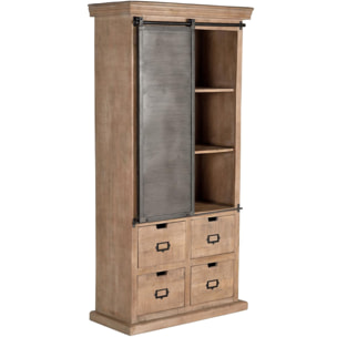 Vitrina de Madera de Mango 90 Cm Estilo Industrial Moderno
