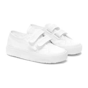 Le Superga Bambina Grigio 2750 Kids Straps Flower Sangallo