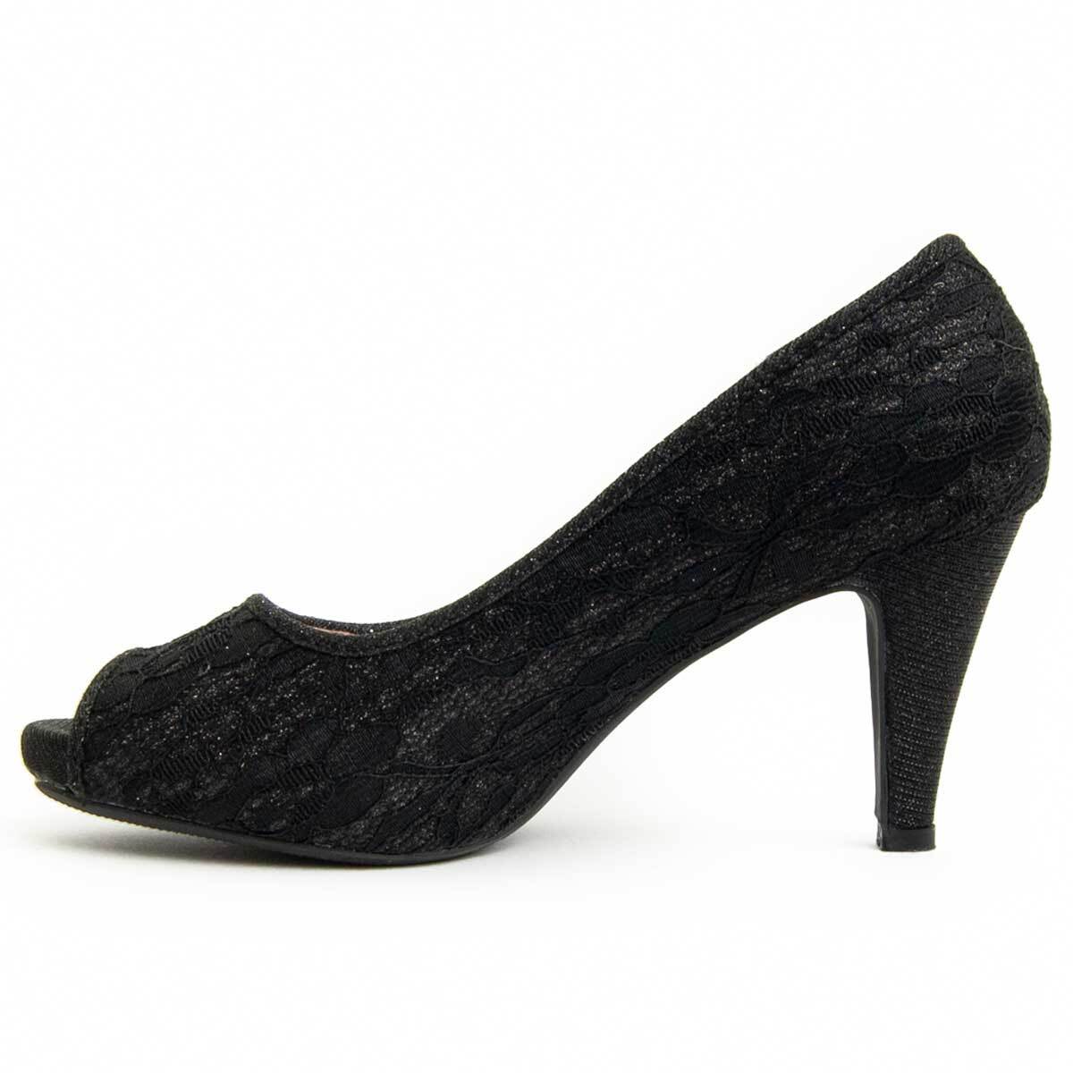 Zapato de tacón - Negro - Altura: 8 cm