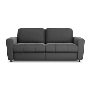 Canapé convertible "Audra" 4 places en velours gris foncé