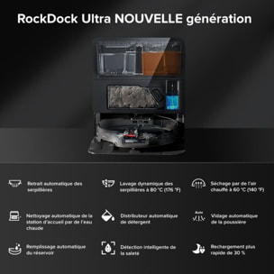 Robot Aspirateur Laveur ROBOROCK Saros 10 noir