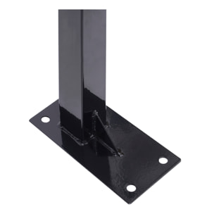 Barra de Dominadas de Pared Barra para Dominadas de Acero Barra de Tracción para Entrenamiento en Casa Hogar Carga Máx. 150 kg 105,5x28x49 cm Negro