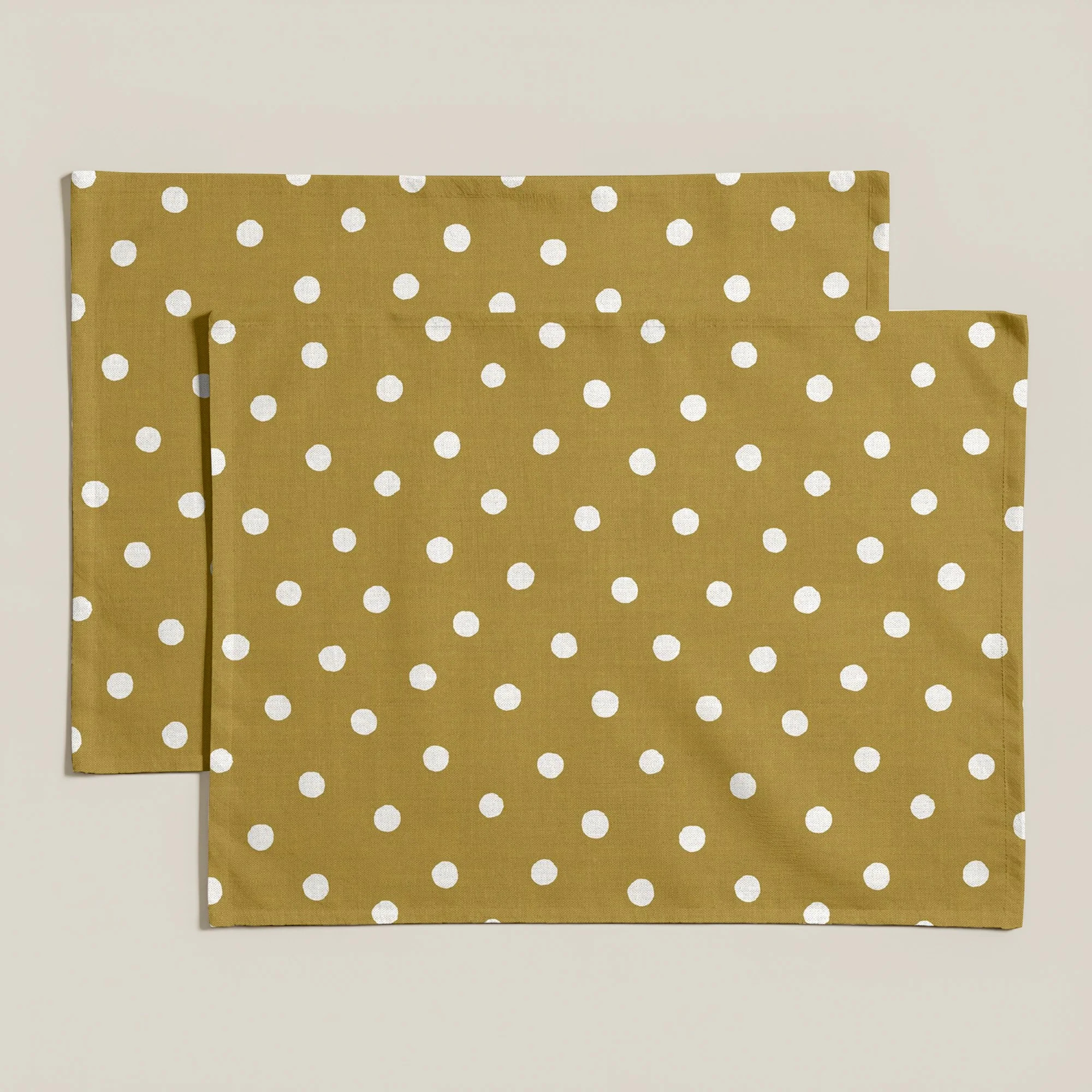 Lot de 2 sets de table individuels résinés 0120-174 100% coton 45x35 cm