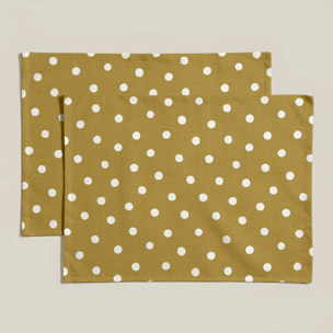 Lot de 2 sets de table individuels résinés 0120-174 100% coton 45x35 cm