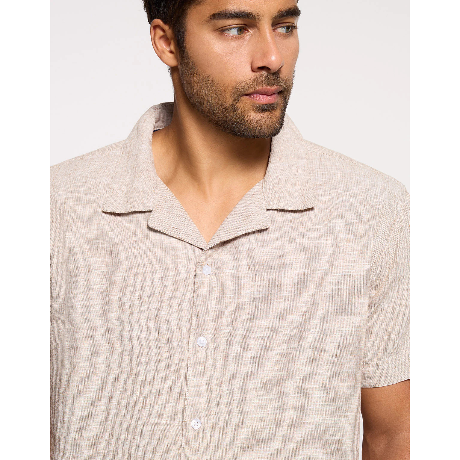 Camisa Lino Beige - Deon