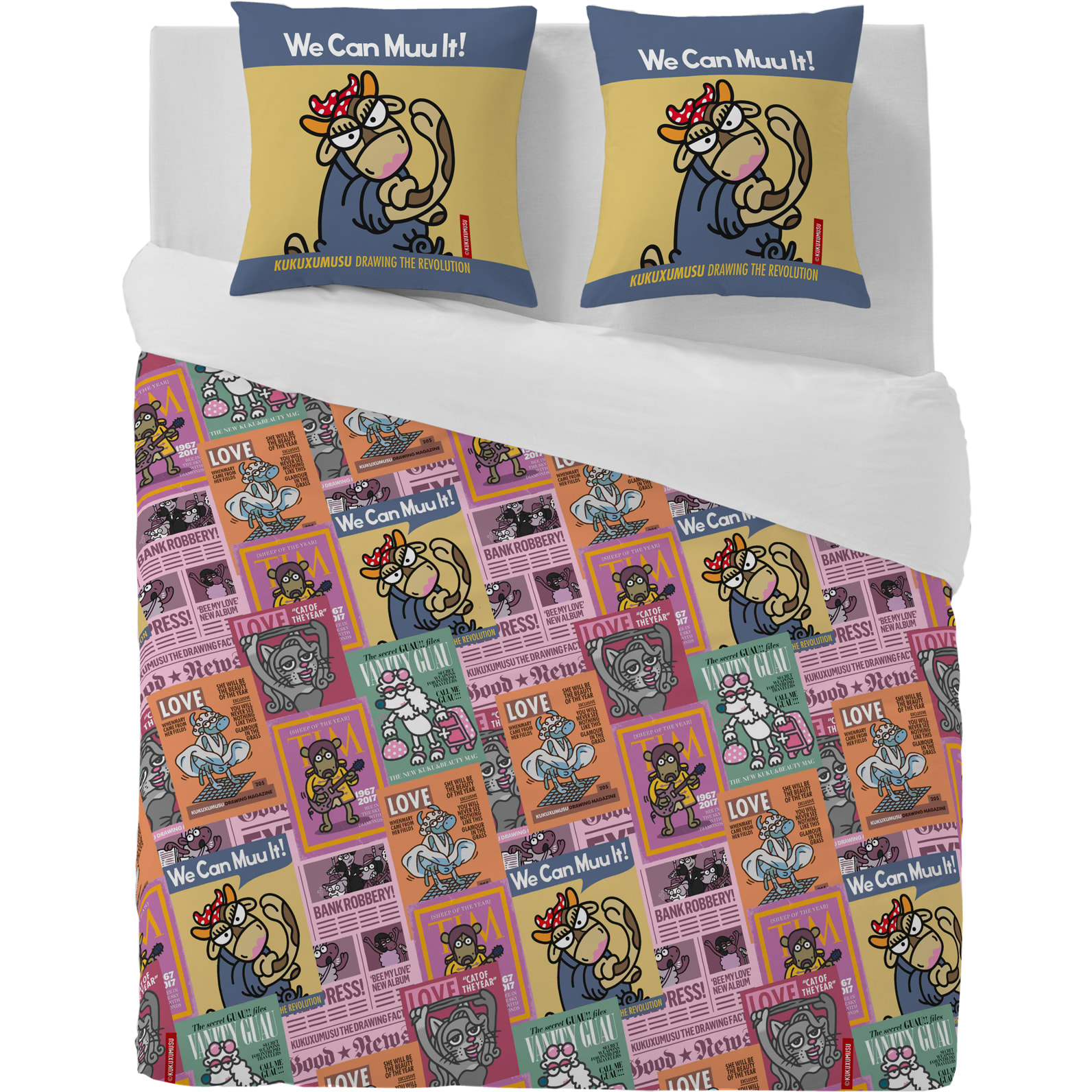 Funda Nórdica Kukuxumusu Kiosko Girls - 100% algodón -