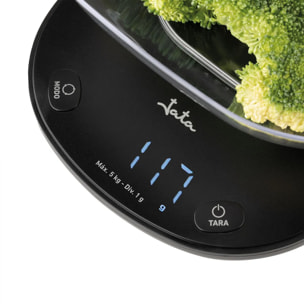 Báscula de cocina JATA HBAL1709 con bol de 1 litro. Hasta 5 kg. Función de tara. Alta precisión