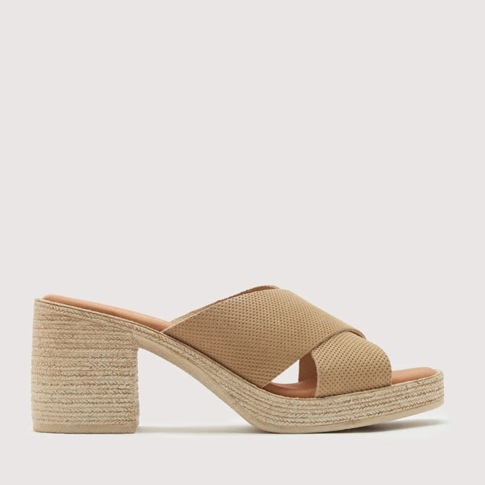 Sandalia Tacón Camel - Marty