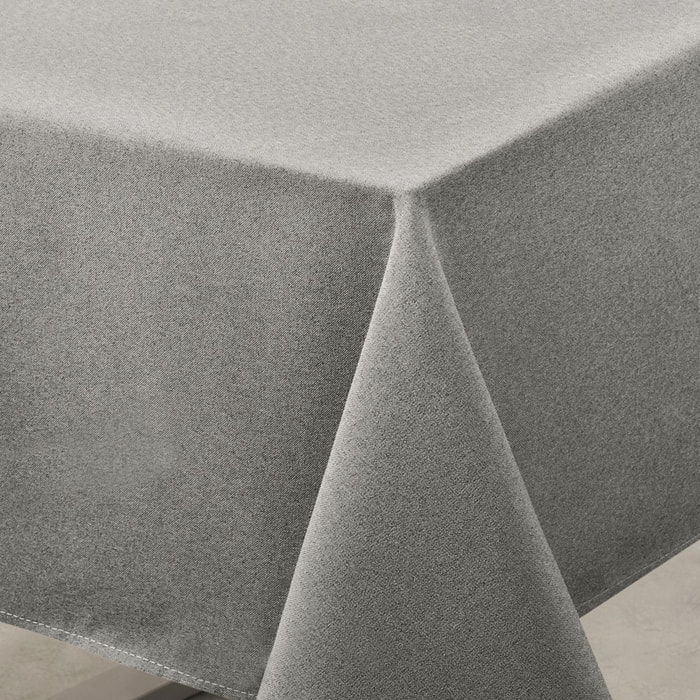 Nappe déperlante anti-taches  - Effet lin - Gris anthracite