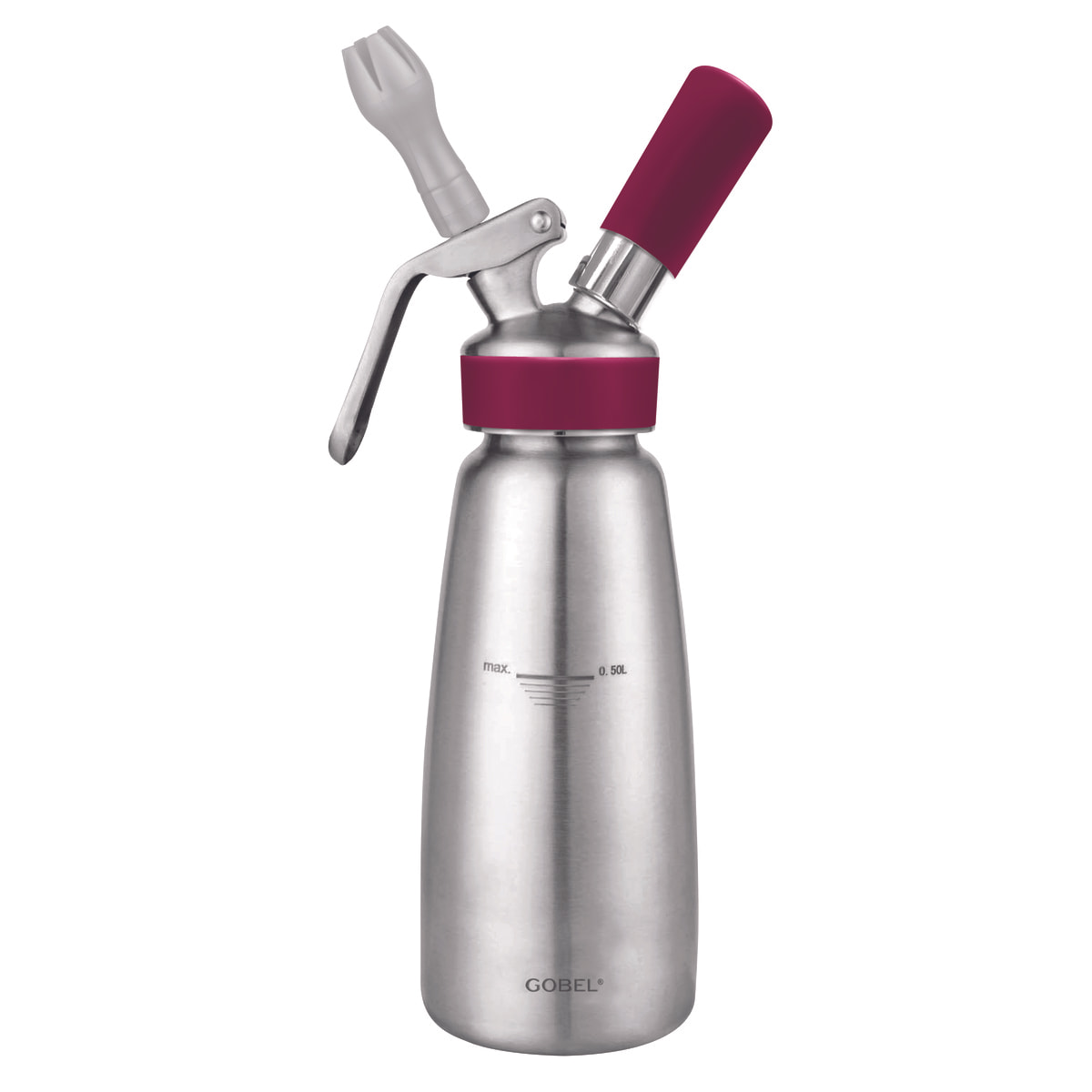 Siphon professionnel inox GOBEL - cuve inox - tête inox - 0.5L