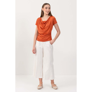 Kocca - T-shirt con scollo drappeggiato Donna