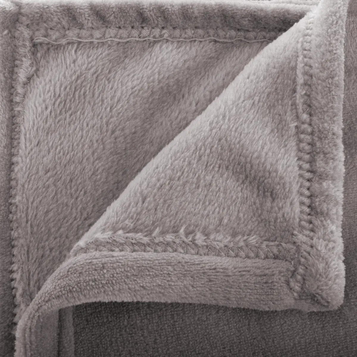 Plaid flanelle gris 125x150cm