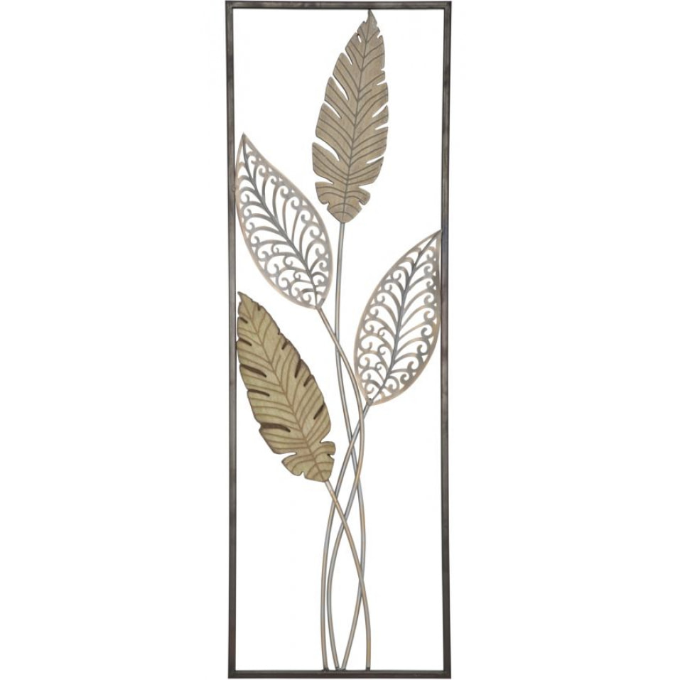 PANNELLO IN FERRO E LEGNO FOGLIE -A- CM 30,5X1,90X91