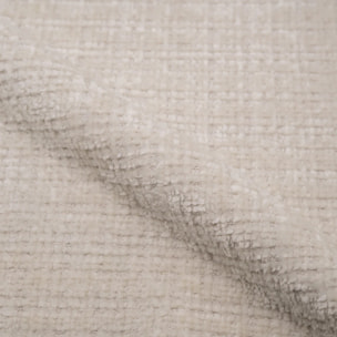 Lot de 2 chaises en velours chenillé écru et métal noir - Pulpy