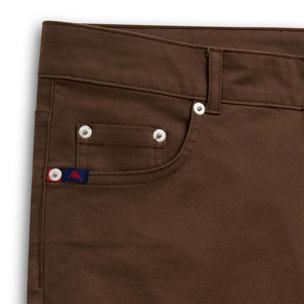 Pantaloni Robe di Kappa Uomo Jorman Comfort Peached Gabardine Marrone